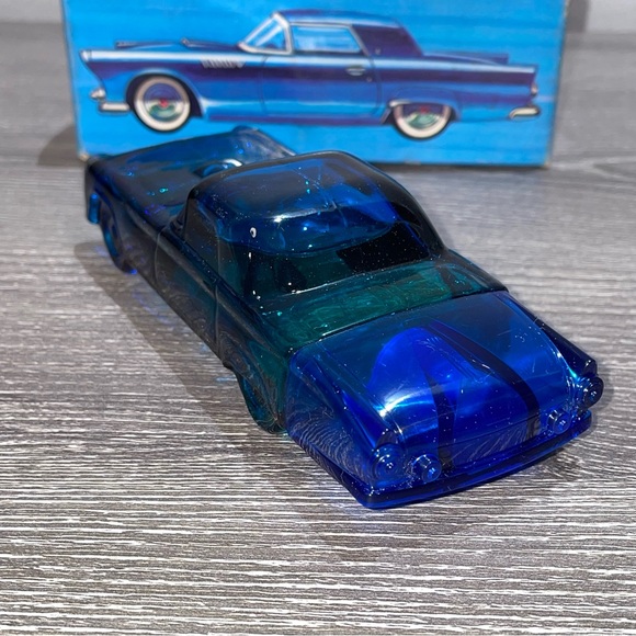 VINTAGE AVON THUNDERBIRD ‘55 Blue Deep Woods After Shave Bottle Full 2FL OZ. - Picture 2 of 9